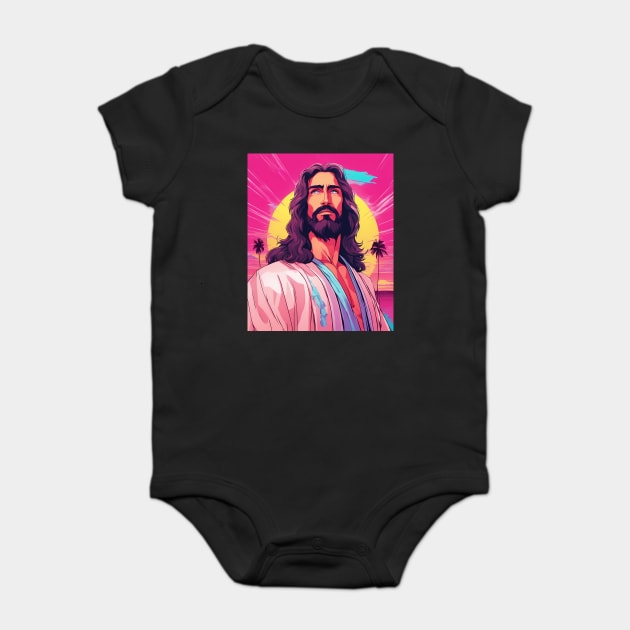 Jesus Christ Love God with All Your Heart & Soul Baby Bodysuit by animegirlnft